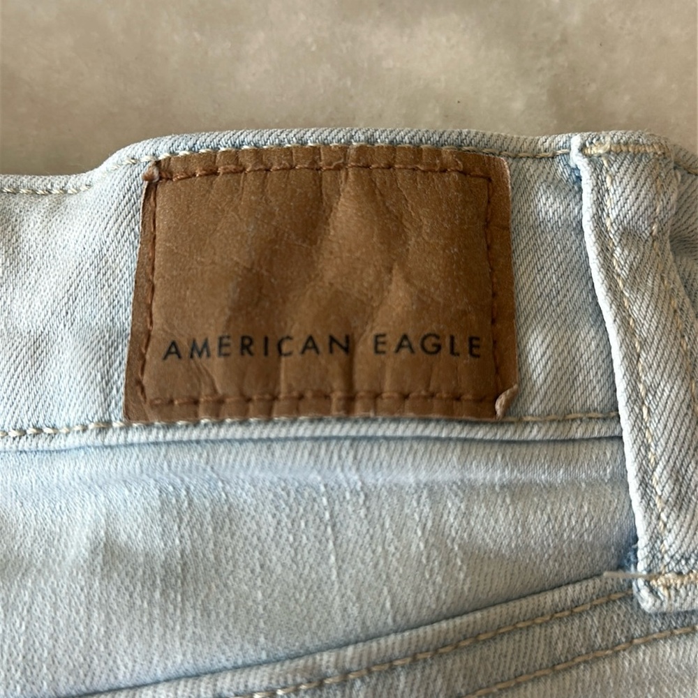 American Eagle Next Level Stretch Hi Rise Shortie Denim Shorts - Picture 5 of 12